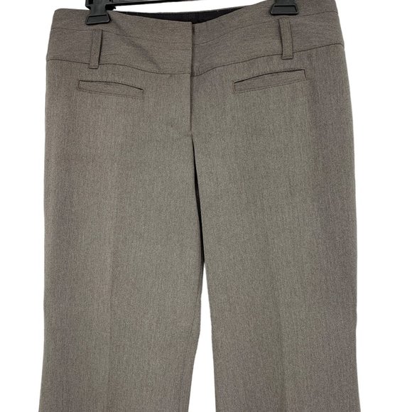 Womens Pants Express Editor Size 6 S Flare Leg Brown Knit Wide belt 2069 - Picture 2 of 7